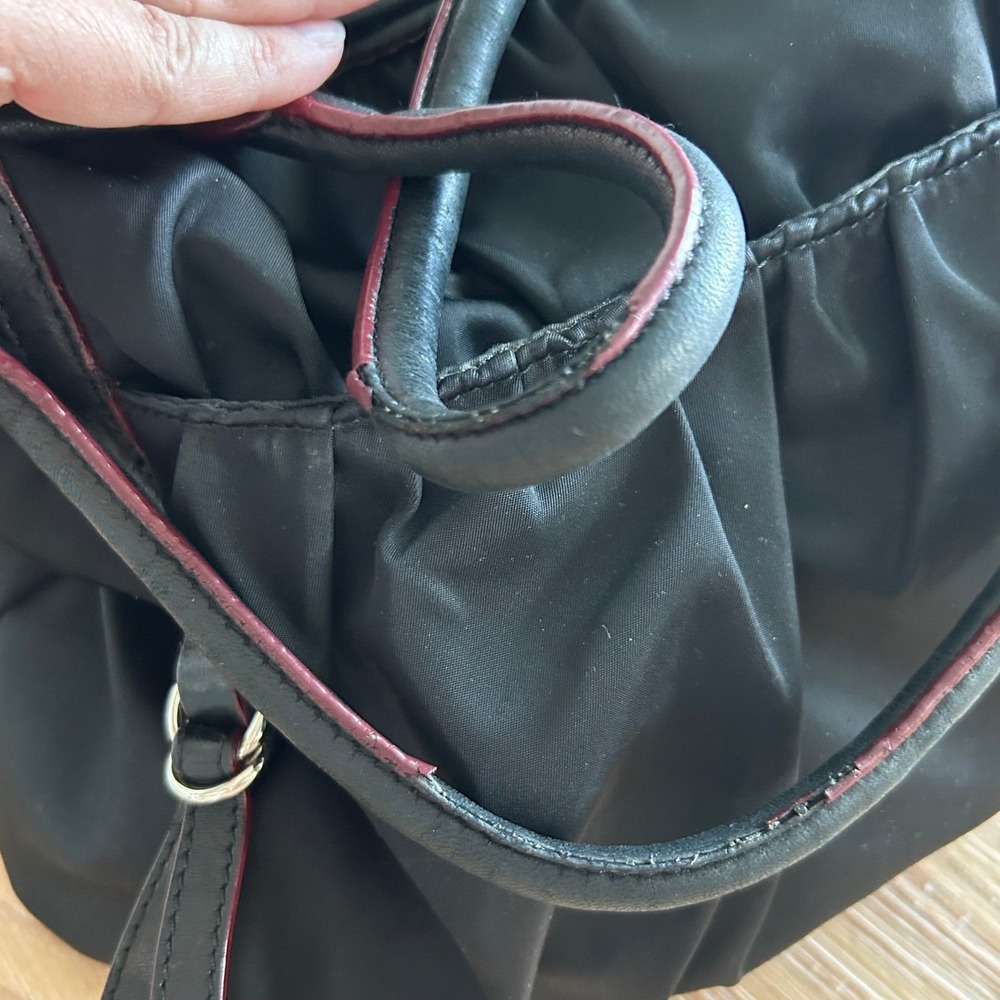 MZ Wallace Bianca Tote Bag Nylon Black Bedford Moto Satchel Crossbody with Pouch - Picture 7 of 16